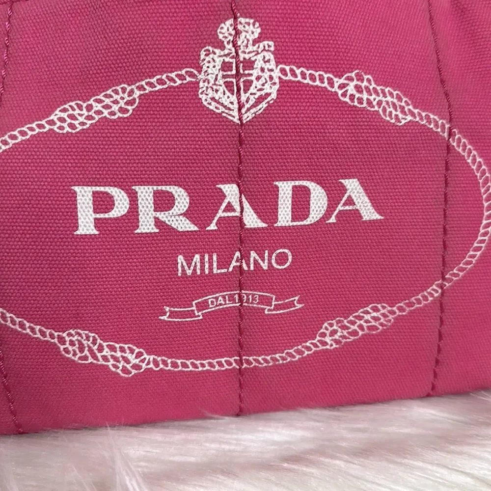 💯Authentic Prada Canapa Two Way - Small sized 🍀 - Picture 3 of 17